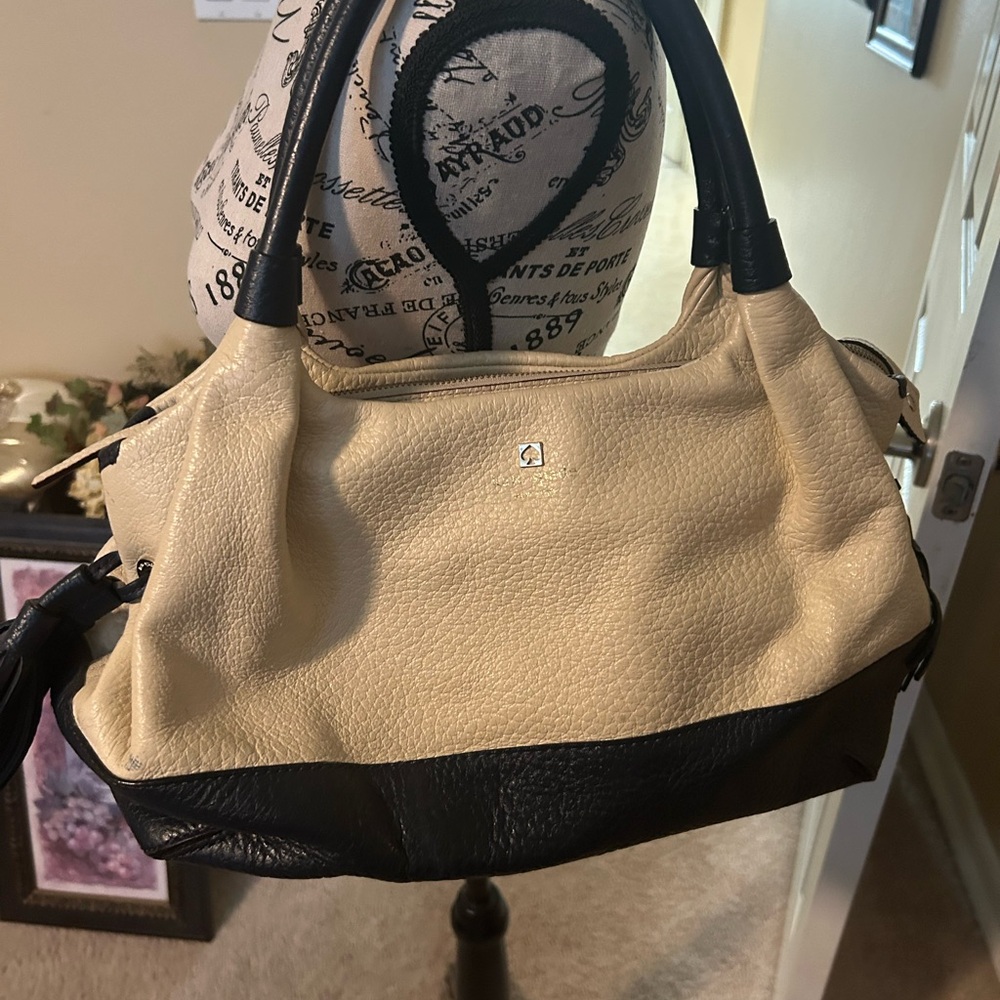 Two-Tone Leather Handbag